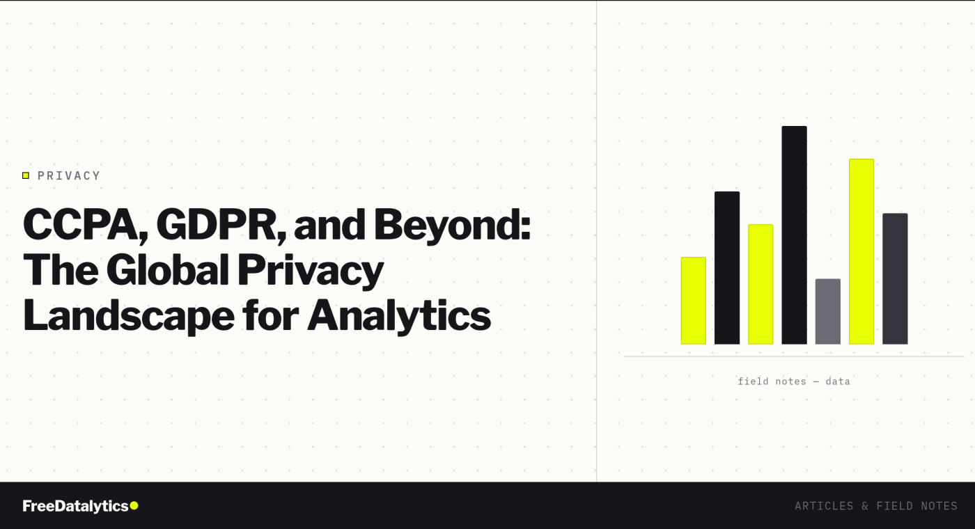 CCPA, GDPR, and Beyond: The Global Privacy Landscape for Analytics