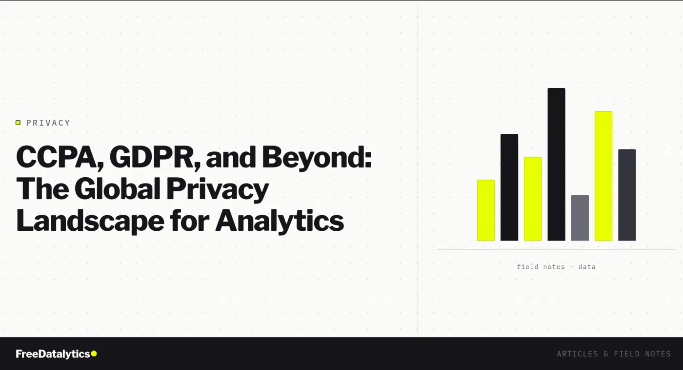 CCPA, GDPR, and Beyond: The Global Privacy Landscape for Analytics