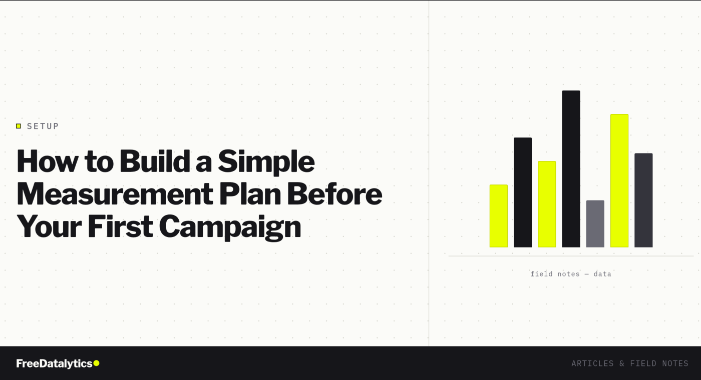 How to Build a Simple Measurement Plan Before Your First Campaign