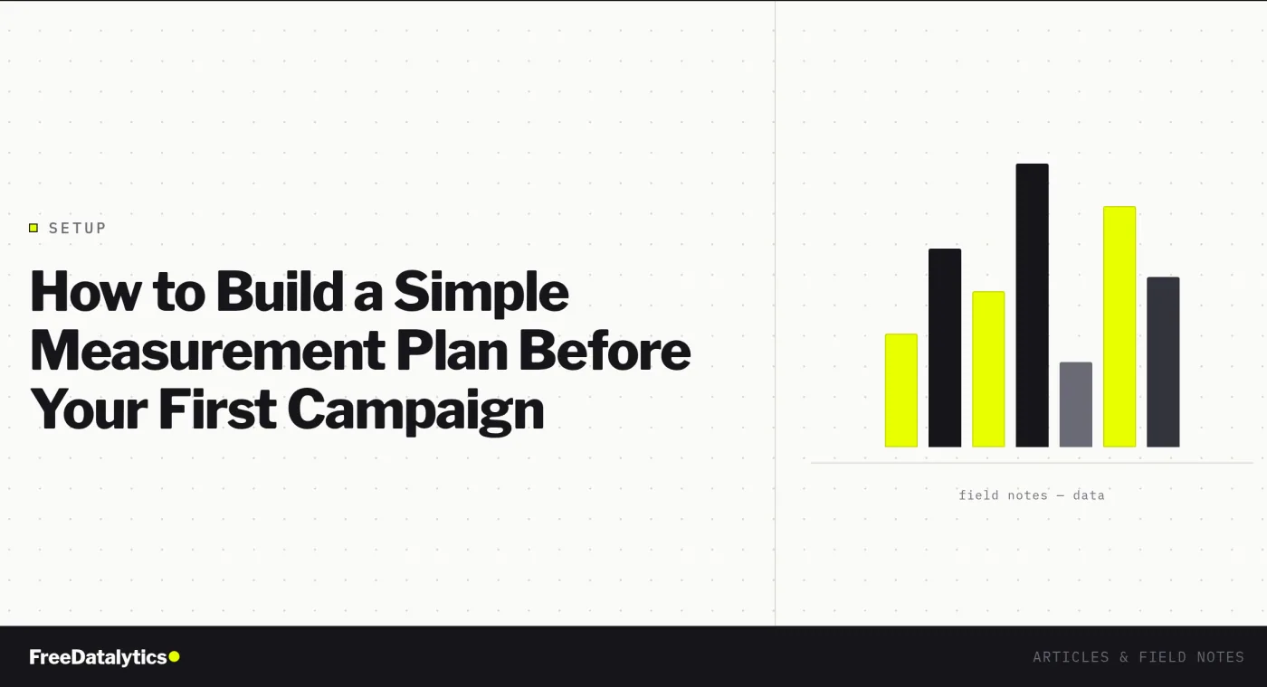 How to Build a Simple Measurement Plan Before Your First Campaign
