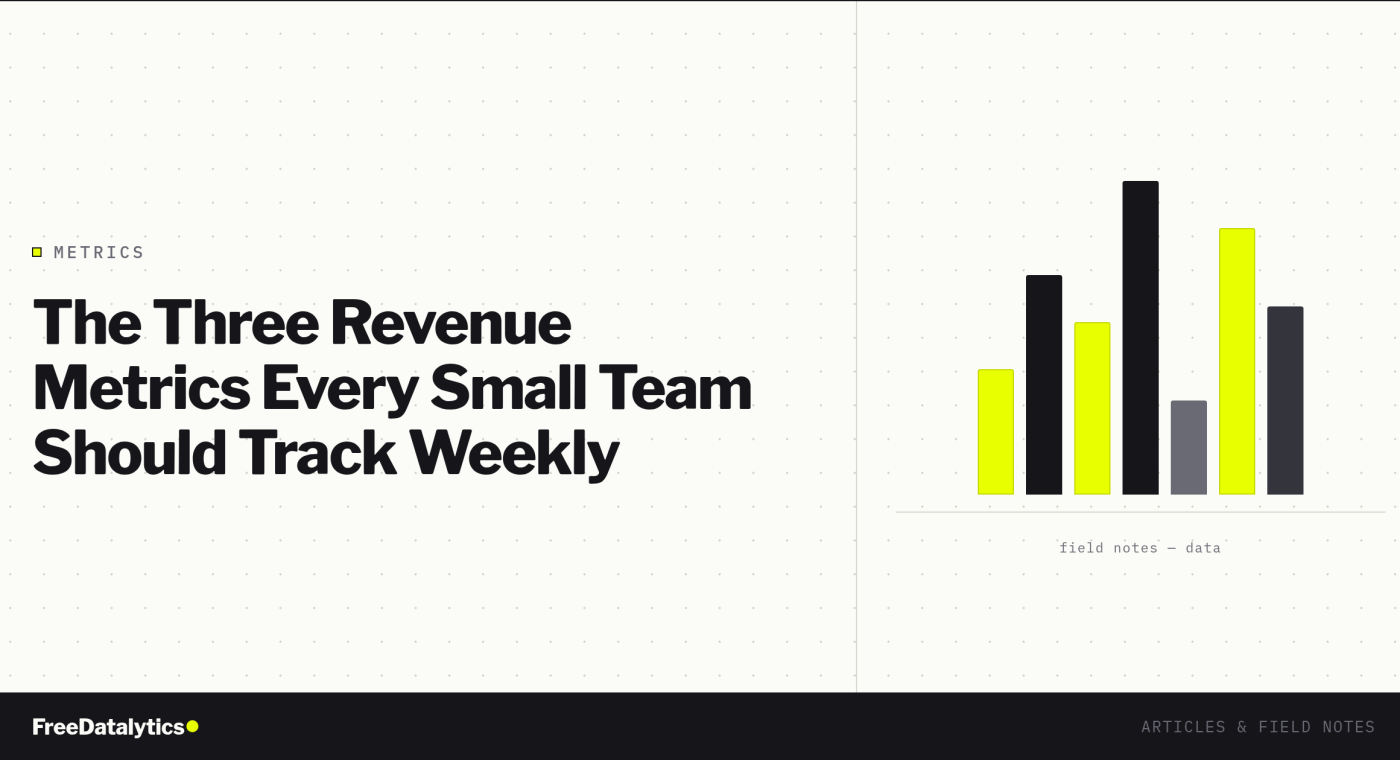 The Three Revenue Metrics Every Small Team Should Track Weekly