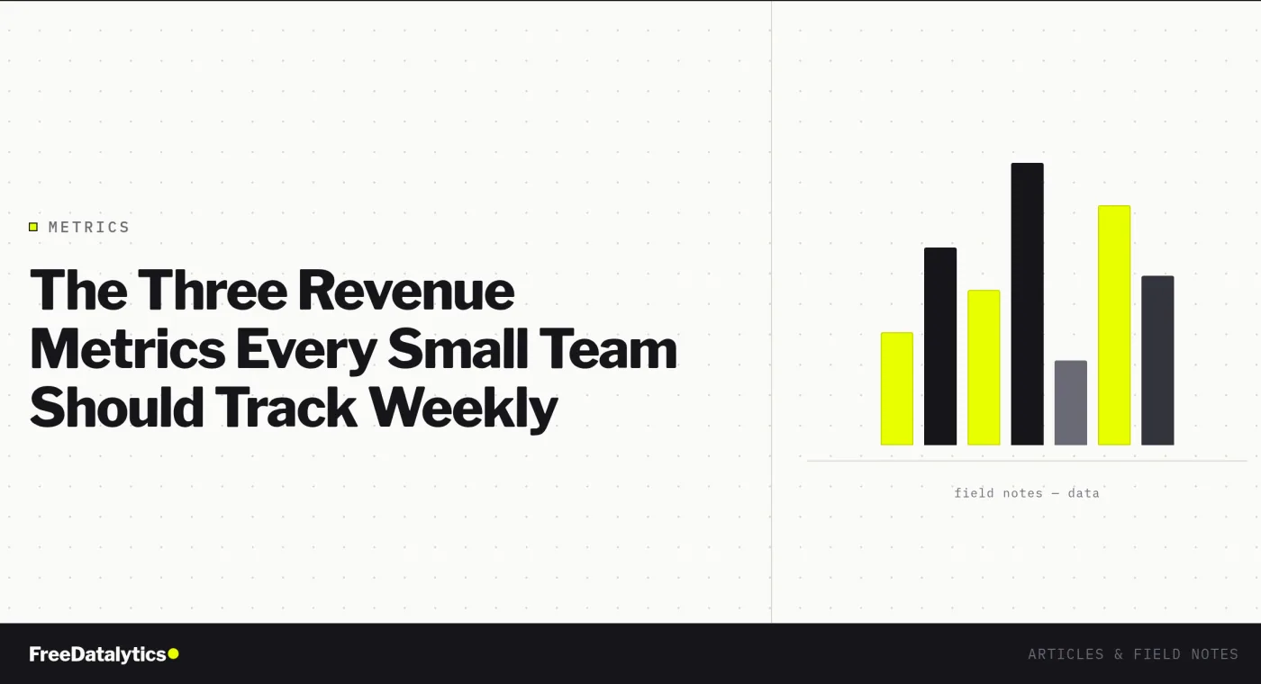 The Three Revenue Metrics Every Small Team Should Track Weekly