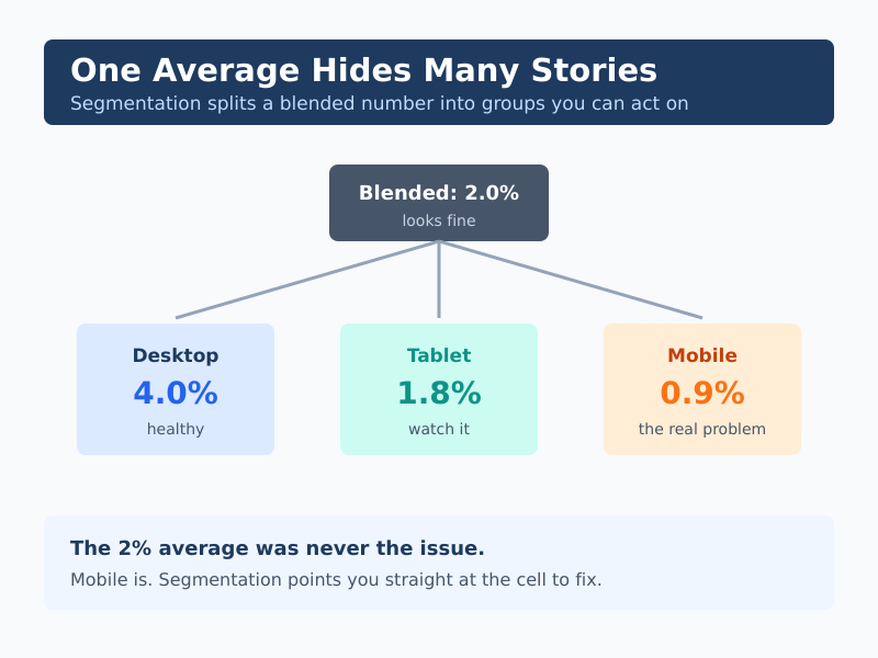 Web Analytics Segmentation: Break the Average to See the Truth